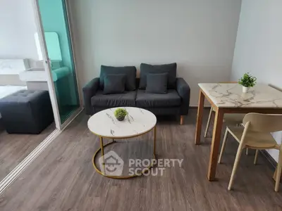 Modern living room with stylish furniture and elegant decor