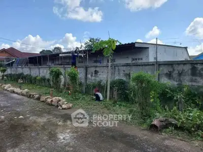 Spacious property with lush greenery and secure fencing, ideal for development opportunities.