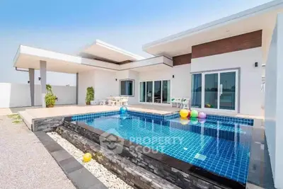Modern luxury home with private pool and sleek architecture