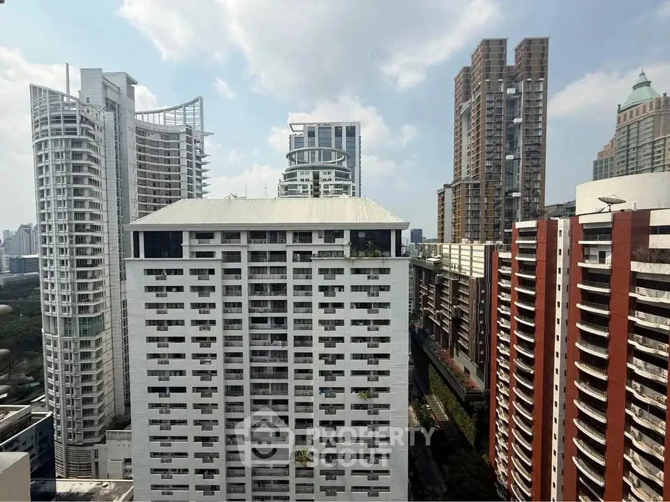 Stunning cityscape view of modern high-rise buildings under a clear sky.