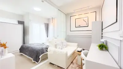 Modern studio apartment with stylish decor and natural light