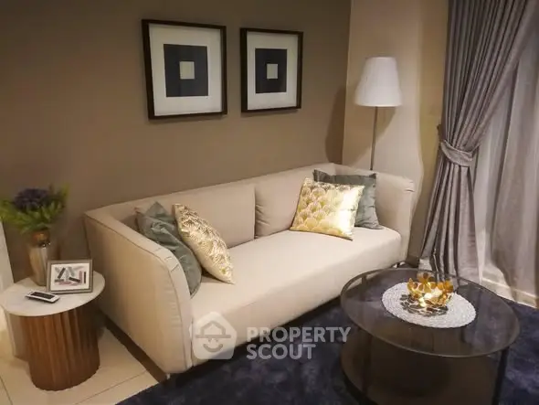 Cozy living room with elegant decor and stylish furniture