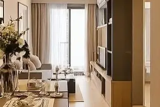 Modern living room with elegant decor and natural light