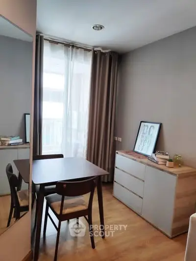 Cozy study room with modern furniture and natural light