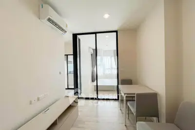 Modern apartment interior with open layout and sleek furnishings