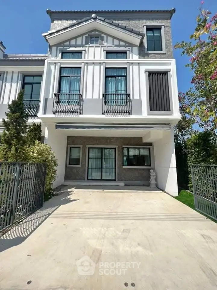 Stunning modern townhouse with elegant facade and spacious driveway