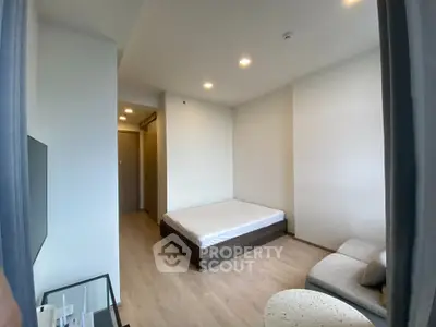 Modern bedroom with minimalist design and cozy ambiance