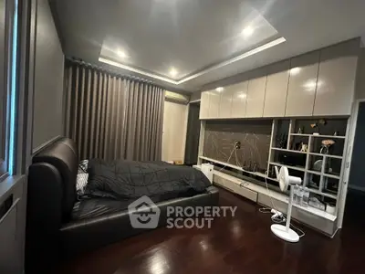 Luxurious bedroom with modern design and elegant furnishings