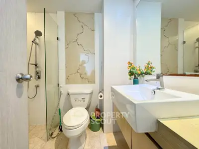 Modern bathroom with sleek fixtures and elegant design