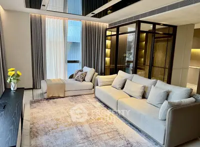 Luxurious modern living room with elegant sofa and stylish decor