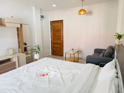 Modern bedroom with cozy decor and stylish furniture