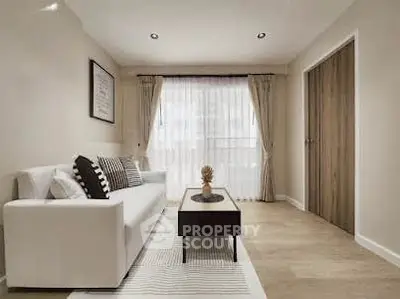 Modern living room with stylish decor and natural light