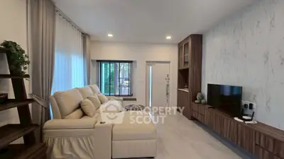 Modern living room with elegant decor and comfortable seating