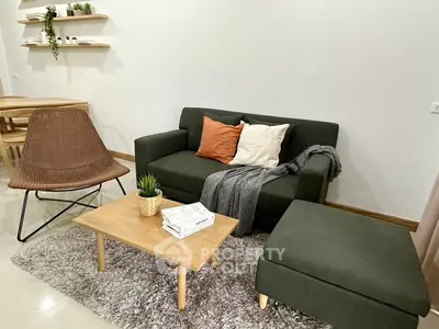 Cozy living room with modern furniture and stylish decor