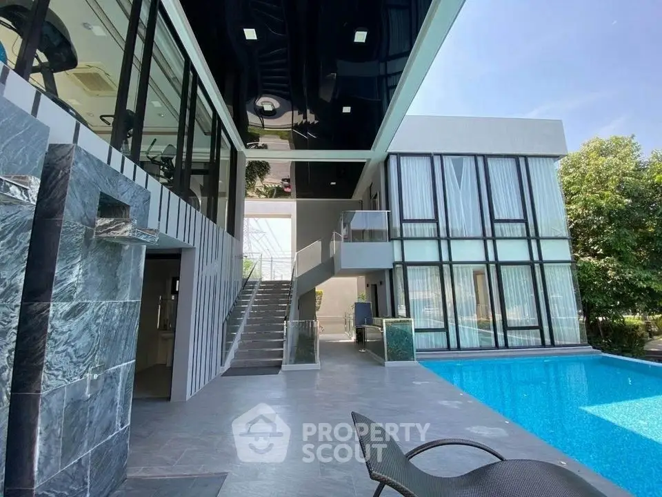 Luxurious modern home with stunning pool and sleek architectural design