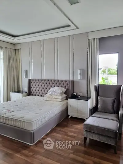 Luxurious bedroom with elegant decor and plush furnishings