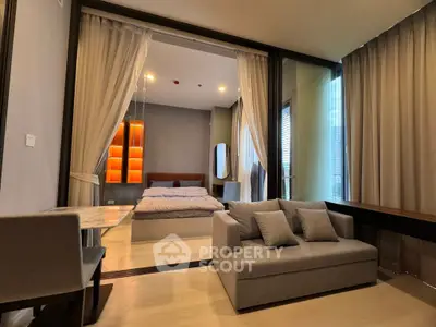 Modern studio apartment with stylish decor and cozy ambiance