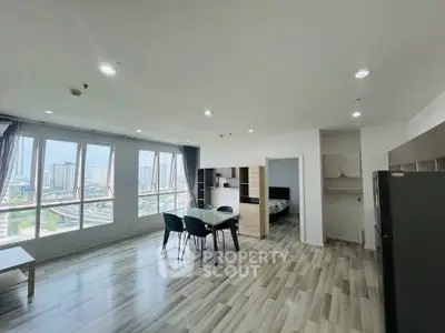 Spacious modern apartment with open layout and city view
