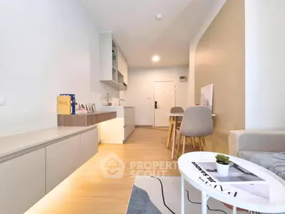 Modern living room with sleek furniture and open layout, perfect for contemporary urban living.