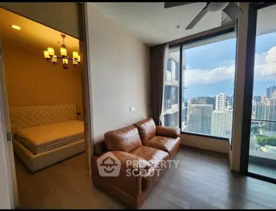 Luxurious apartment with stunning city view and elegant interior design