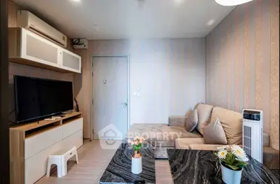 Modern living room with stylish decor and comfortable seating