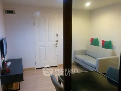 Cozy living room with modern decor and comfortable seating