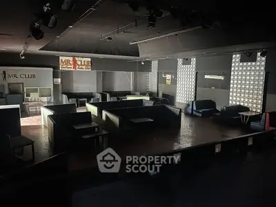 Spacious club interior with modern seating and stylish decor