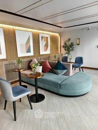 Stylish modern living room with chic furniture and elegant decor