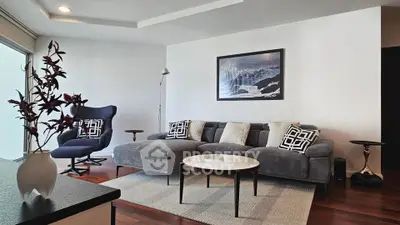 Modern living room with stylish decor and comfortable seating