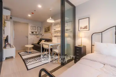 Modern studio apartment with stylish decor and open layout