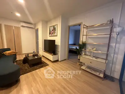 Modern living room with stylish decor and open layout