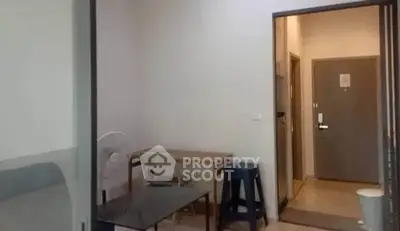 Cozy apartment entrance with minimalist furniture and neutral tones