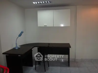 Minimalist study room with modern desk and chair setup