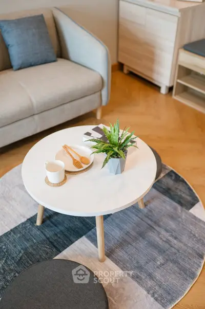 Cozy living room with stylish furniture and modern decor