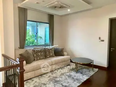 Cozy living room with elegant sofa and stylish decor
