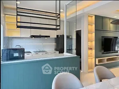 Modern kitchen with open layout and stylish cabinetry