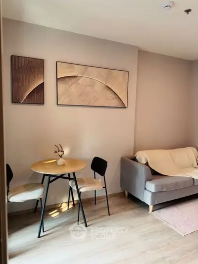 Cozy living room with modern decor and stylish furniture