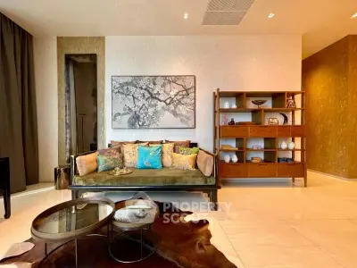 Luxurious living room with elegant decor and stylish furniture