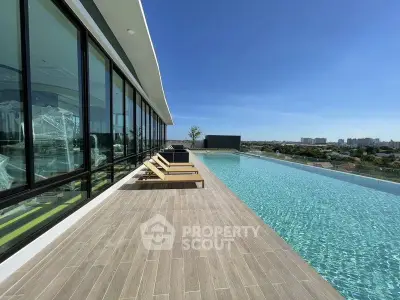 Luxurious rooftop pool with stunning city views and modern design.