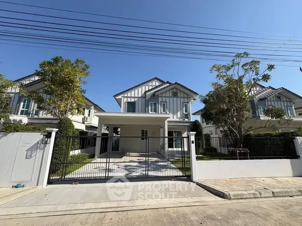 Charming suburban house with modern design and spacious driveway