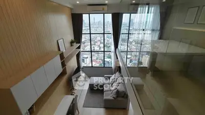 Modern loft apartment with stunning city view and stylish interior design