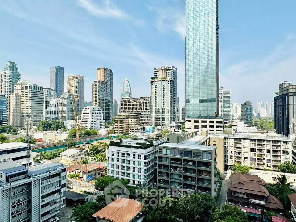 Stunning cityscape view showcasing modern skyscrapers and urban architecture in a vibrant city center.