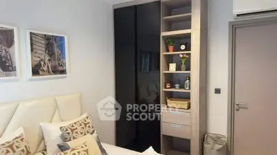Chic bedroom with modern decor and built-in storage solutions