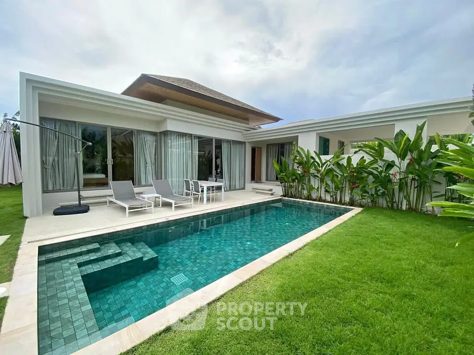 Luxurious villa with private pool and lush garden, perfect for serene living.
