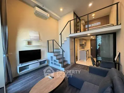 Modern loft apartment with mezzanine bedroom and stylish living area