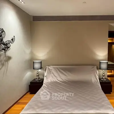 Luxurious bedroom with elegant lighting and modern decor