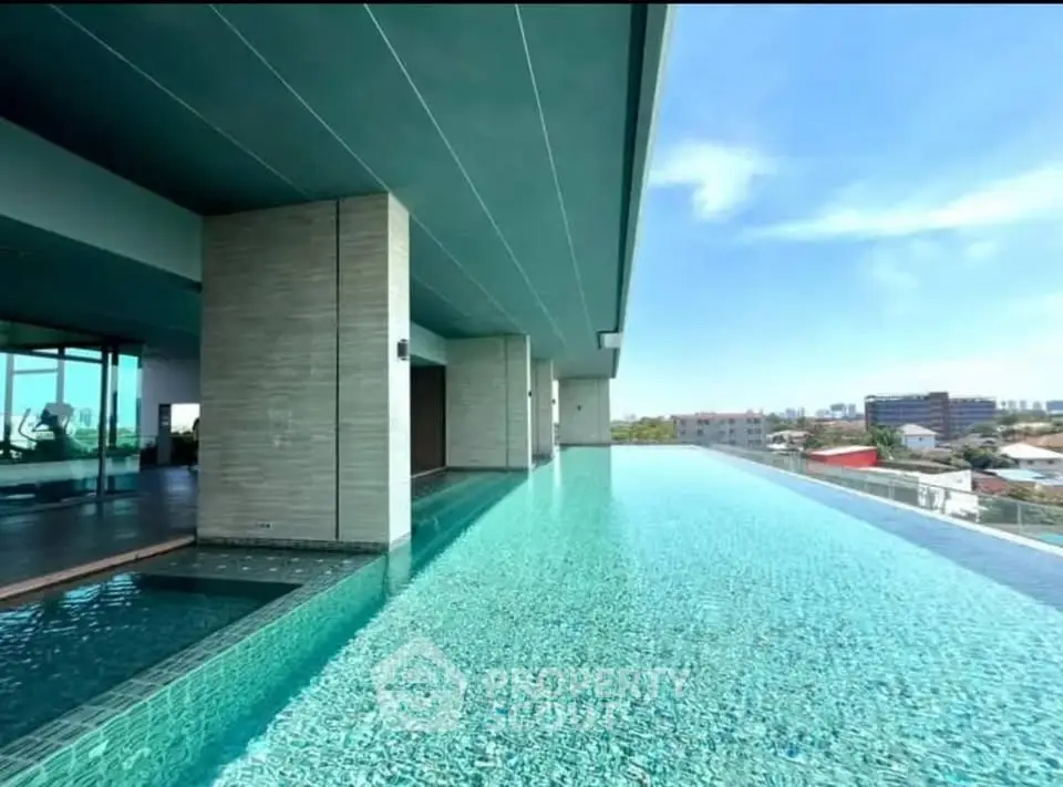 Luxurious rooftop infinity pool with stunning city views and modern architecture.