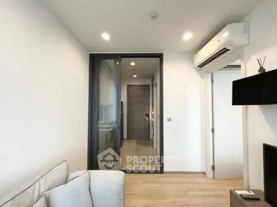 Modern apartment interior with air conditioning and sleek design