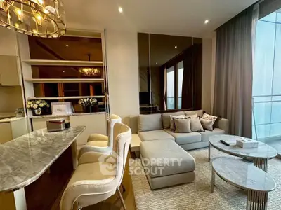 Luxurious modern living room with elegant decor and open layout, perfect for stylish urban living.