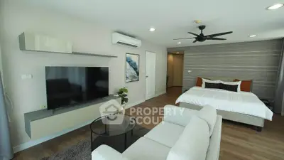 Modern studio apartment with stylish decor and open layout
